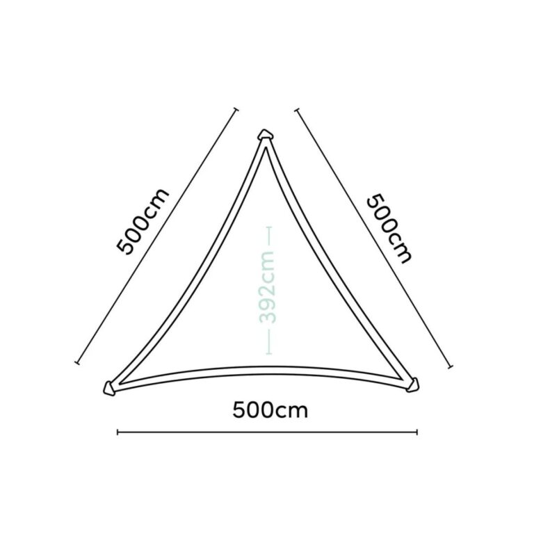 Platinum Sun & Shade Coolfit schaduwdoek driehoek 500x500x500cm Ecru