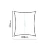 Platinum Sun & Shade Coolfit schaduwdoek rechthoek 500x300cm Ecru