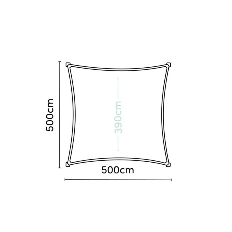 Platinum Sun & Shade Coolfit schaduwdoek vierkant 500x500cm Zand