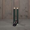 2x LED dinerkaars Antiek Groen 23cm + afstandsbediening
