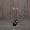 2x LED dinerkaars taupe 23cm + afstandsbediening
