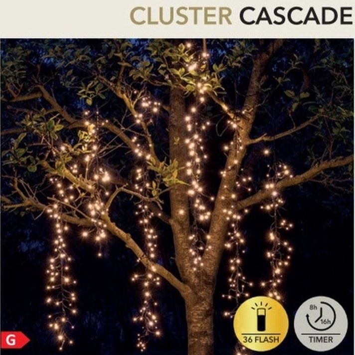 Cascade Cluster 432LED met 36 flash Classic Warm