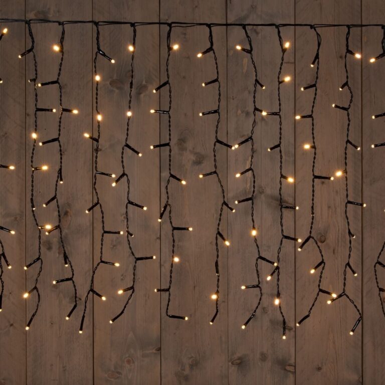 Gordijn Ijspegelverlichting 500cm - 1000 LED Klassiek Warm