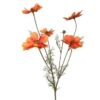 Kunstbloem Cosmos spray x5 80cm Oranje