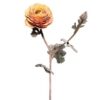 Kunstbloem Ranunculus open + 1 knop 68cm Roze