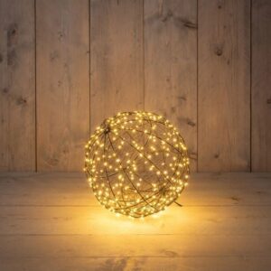 LED Bol metaal 300LED met flash Classic Warm