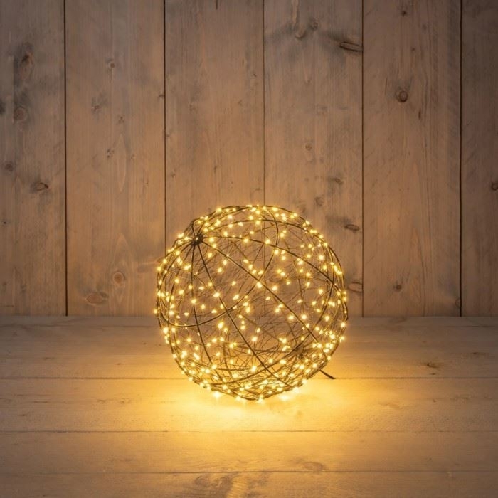 LED Bol metaal 300LED met flash Classic Warm