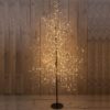 Zwarte LED Boom 1500LED met flash Classic Warm - 180cm