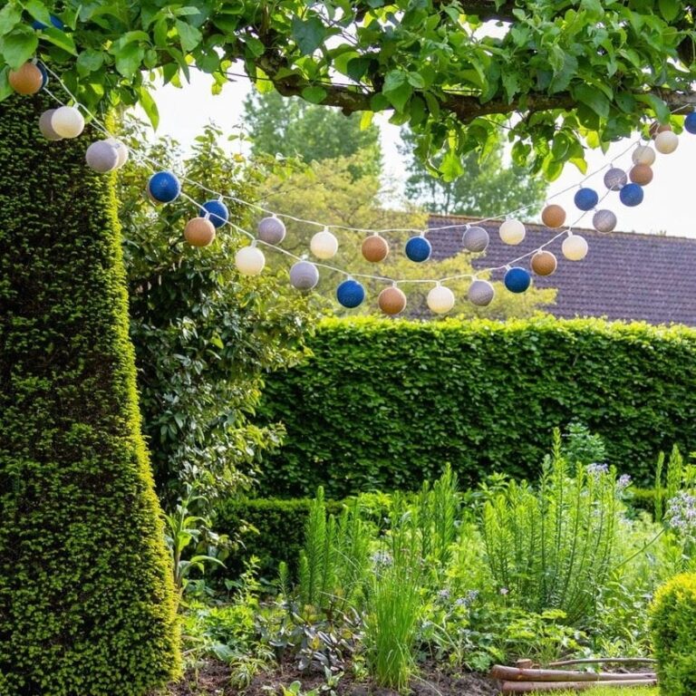 Cotton Ball Lights Outdoor lichtslinger Glamping Blue - startset