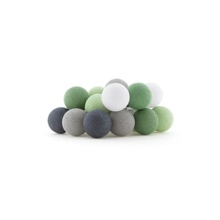 Cotton Ball Lights Outdoor lichtslinger Glamping Green - verlengset