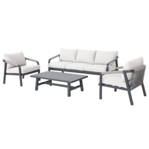 Garden Impressions Monti sofa loungeset 4-delig Antraciet/Taupe