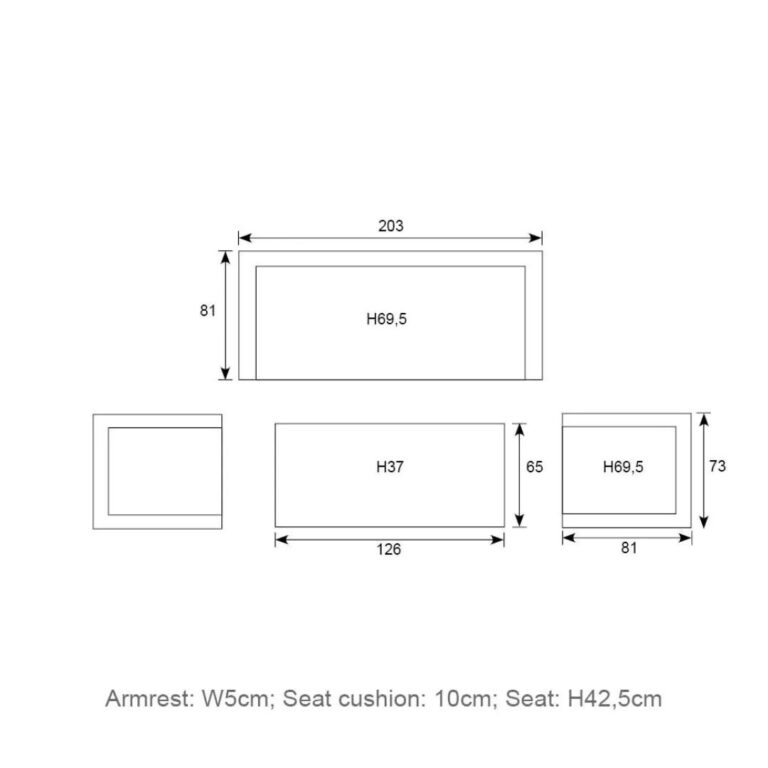 Garden Impressions Monti sofa loungeset 4-delig Taupe