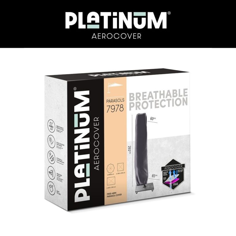 Parasolhoes Zweefparasol Platinum AeroCover 292x65cm