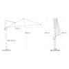 Platinum Sun & Shade Challenger T1 Premium 400x300cm Faded Black zweefparasol + 120kg voet