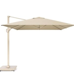 Platinum Sun & Shade Challenger T1 Premium 400x300cm Sandstone / Champagne zweefparasol + 120kg voet