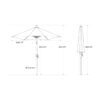 Platinum Sun & Shade parasol Riva 350cm rond - taupe