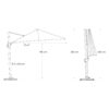 Platinum Sun & Shade zweefparasol Voyager T¹ 300cm lichtgrijs + 90kg graniet voet