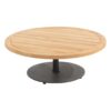 4 Seasons Outdoor Volta teak salontafel 80cm - antraciet