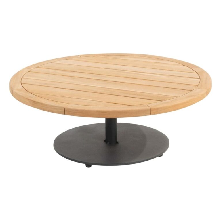 4 Seasons Outdoor Volta teak salontafel 80cm - antraciet