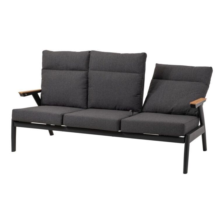 Florence 3-zits tuin loungebank - verstelbare rug