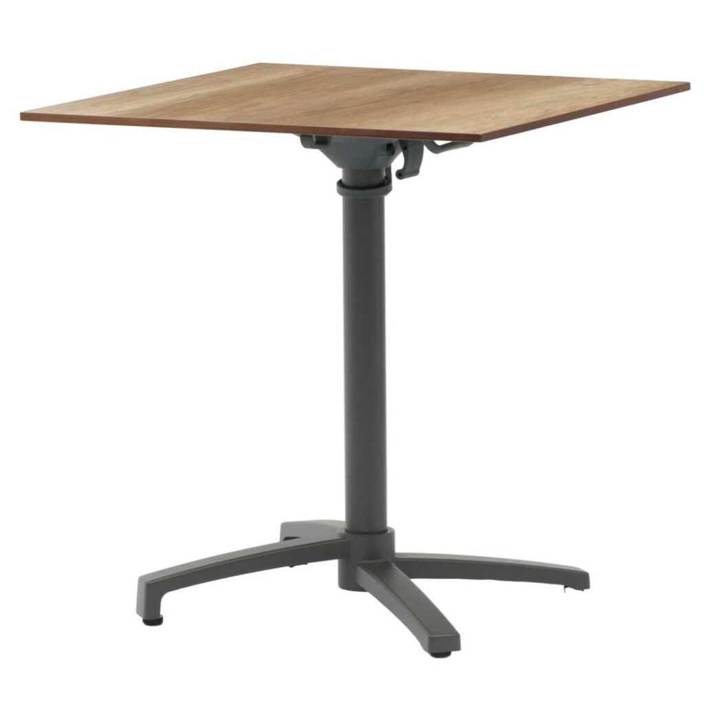 Julia HPL klaptafel 70x70cm - Hout look