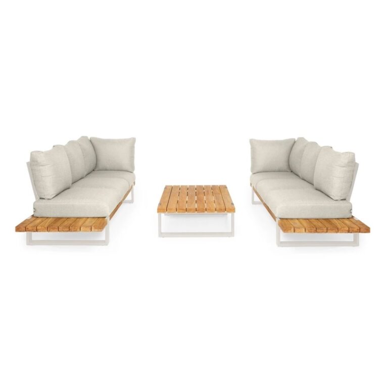Nardo 3-delige Ibiza loungeset (2x 3-seater w.corner, LT 140x80cm)