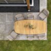 Taste by 4 Seasons Outdoor Capri tuintafel barrel-vorm teak 240 x 110 cm