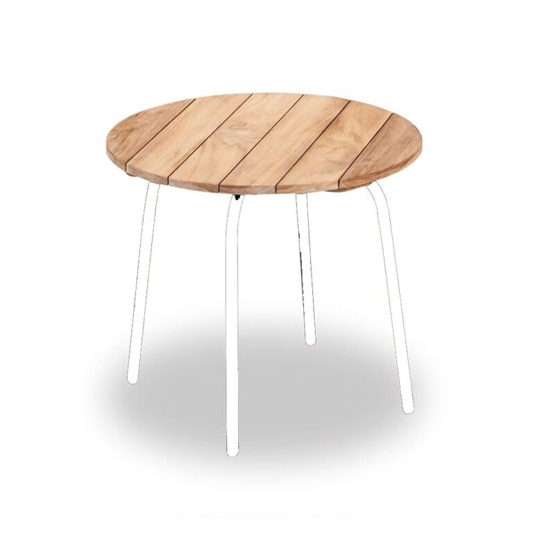 Pablo bijzet tuintafel 50cm rond wit