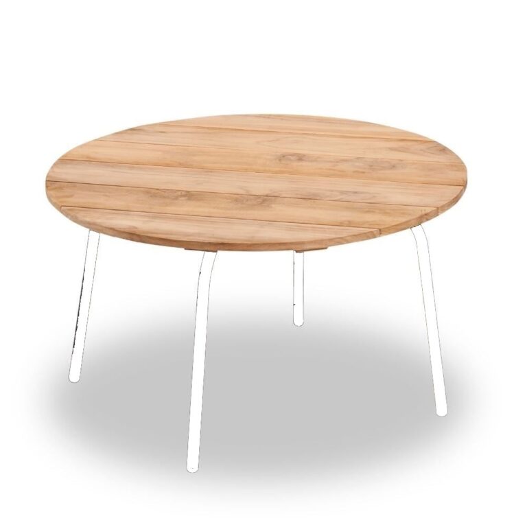 Pablo bijzet tuintafel 70cm rond - wit