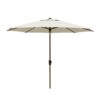 Parasol Lissabon rond 300cm - Champagne / Teak look