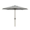 Parasol Lissabon rond 300cm - Zilver / Kastanjebruine look
