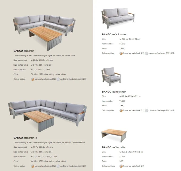 Yoi Bango hoek loungeset XL Salix