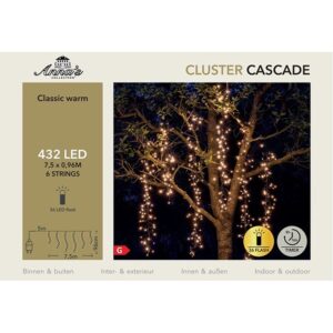Cascade Cluster 432LED met 36 flash Classic Warm