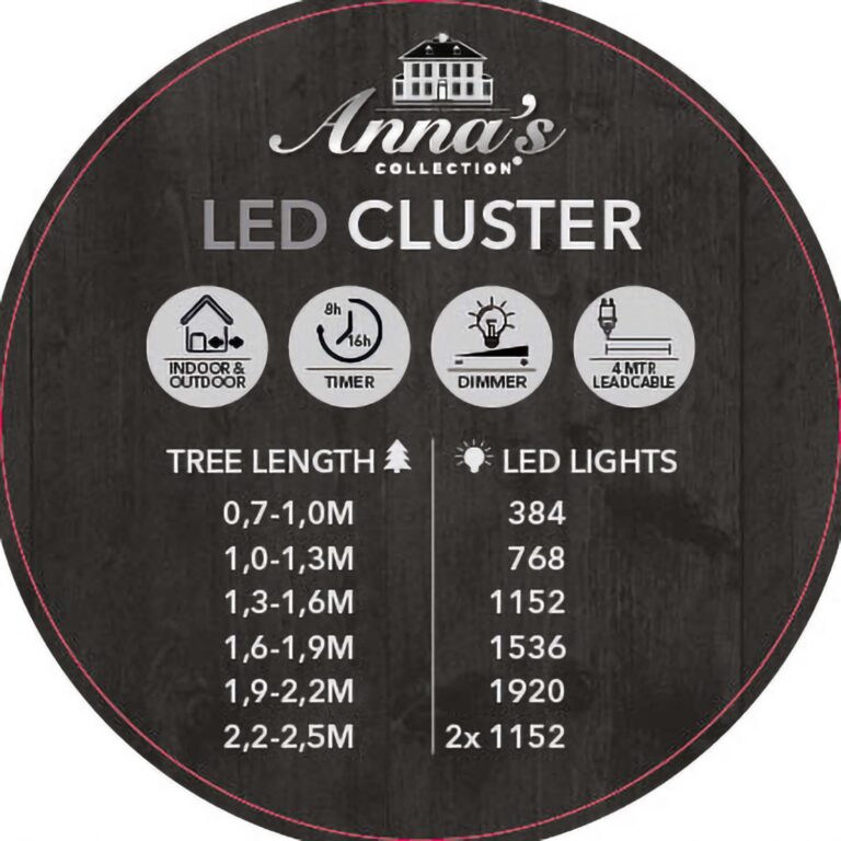 Clusterverlichting 1152 LED lampjes Classic Warm + 96 Flash lampjes - 6,9 meter