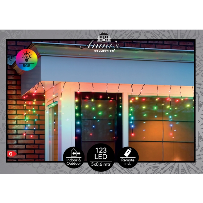 Ijspegelverlichting 500x60cm - 132 LED Color Changing
