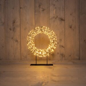 LED 3D Krans 28cm op voet 800LED Classic Warm + Flash