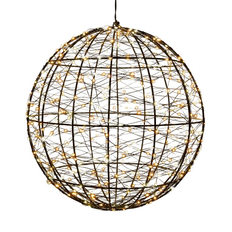 LED Bol metaal 500LED met flash Warm Wit/Classic Warm 35cm