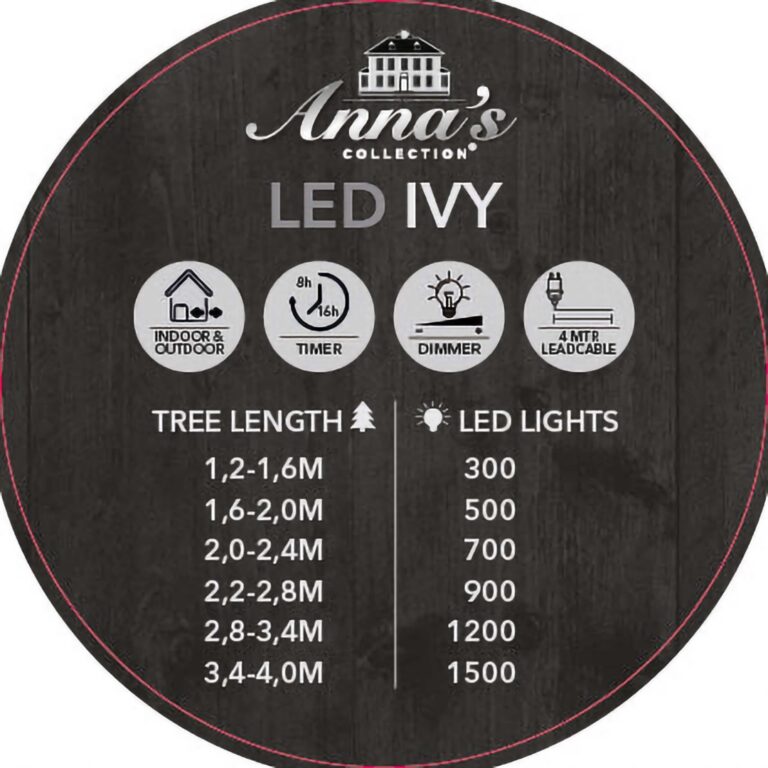 LED IVY verlichting 1200 lampjes Classic Warm - 26 meter