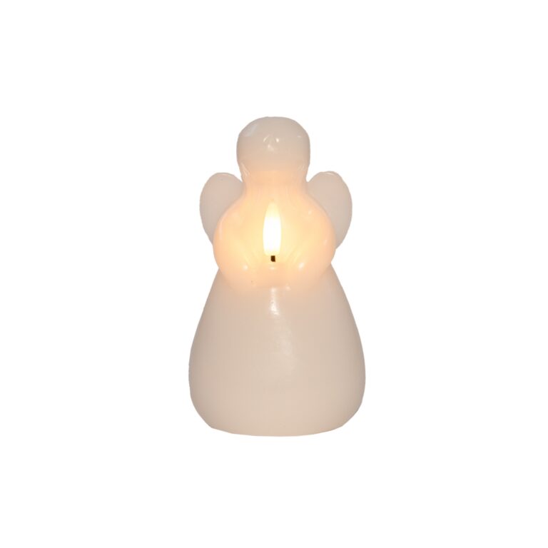 LED kaars engel wit