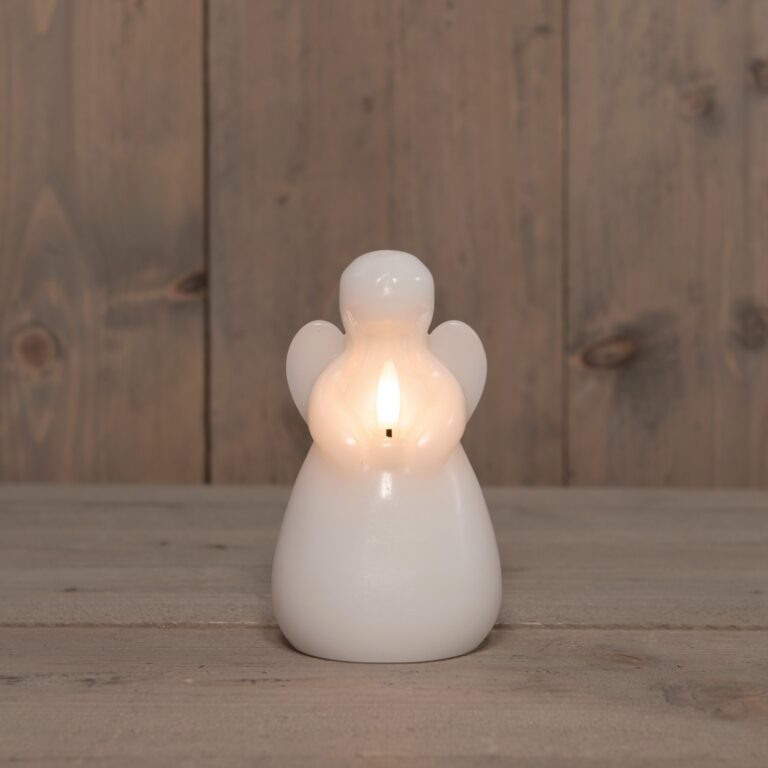 LED kaars engel wit