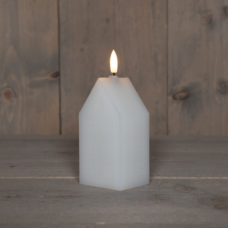 LED Kaars Huisje Wax Wit