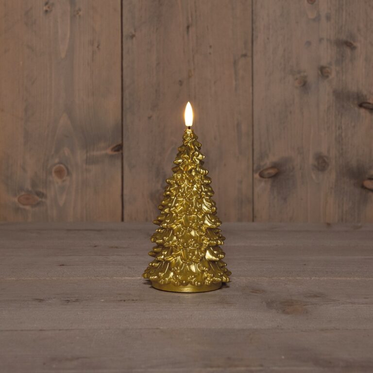 LED Kaars Kerstboom Wax Goud