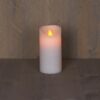 LED Kaars rustiek met bewegende vlam en timer 7,5x15cm – Wit