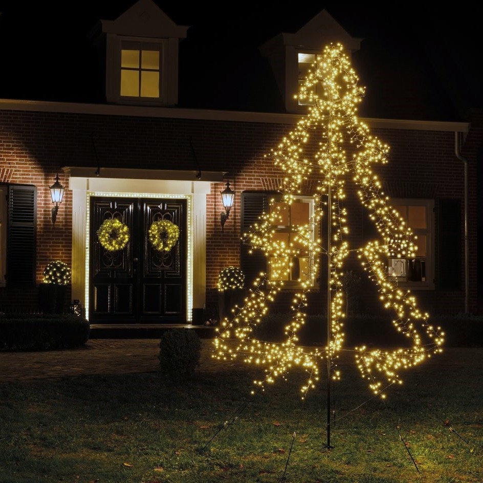 Light Up LED Cluster kerstboom 200cm Warm Wit
