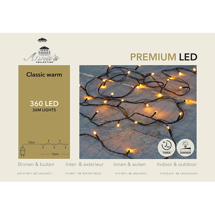 Premium LED verlichting 360 LED Classic Warm 36 meter