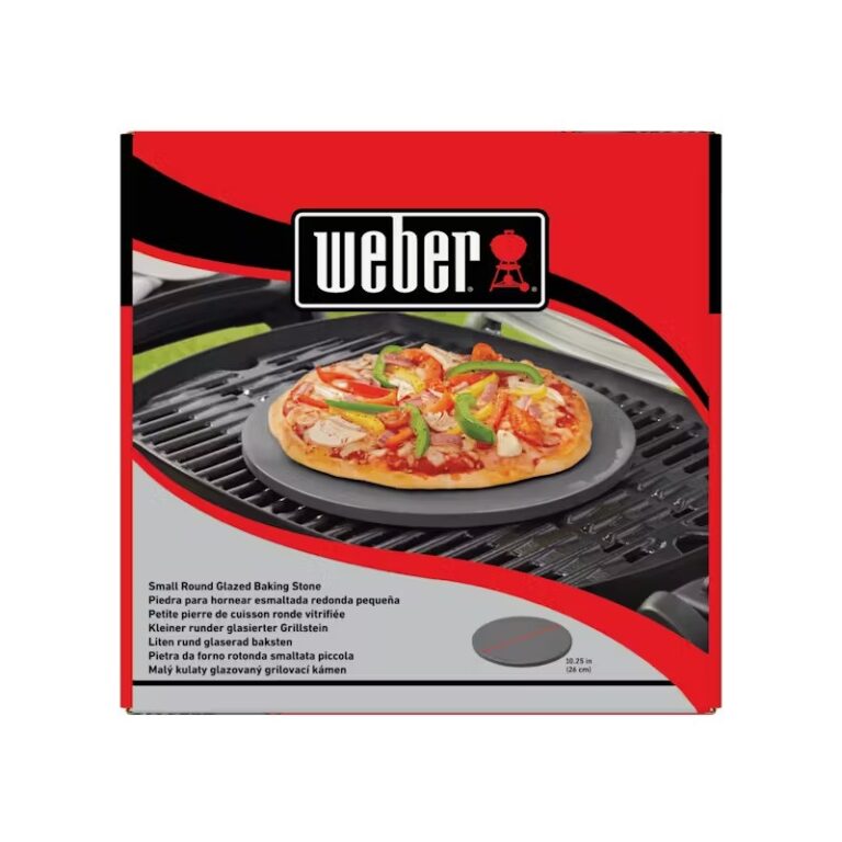 Weber kleine ronde geglazuurde grillsteen 26cm