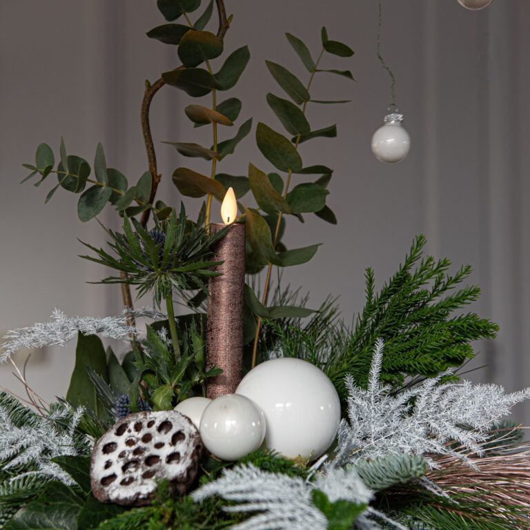 2x LED dinerkaars Brons 23cm + afstandsbediening