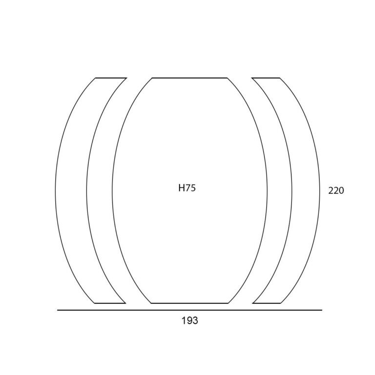 Bell picknick tafel ovaal 220x193cm
