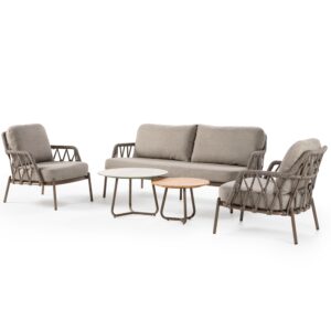 Girona loungeset 5-delig - Coffee