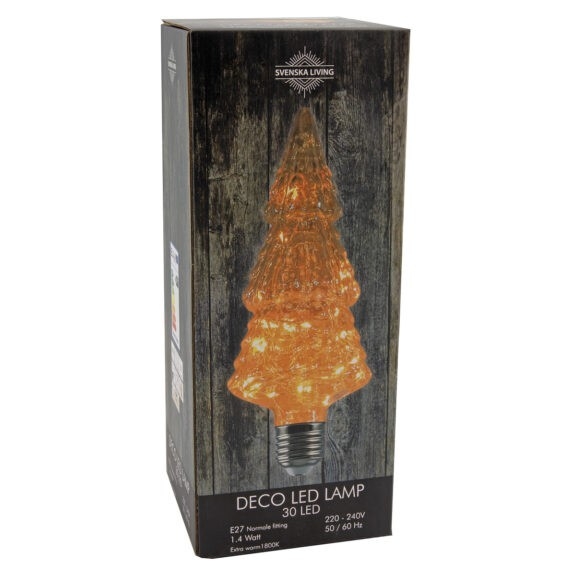 LED lamp E27 kerstboom vorm - Amber